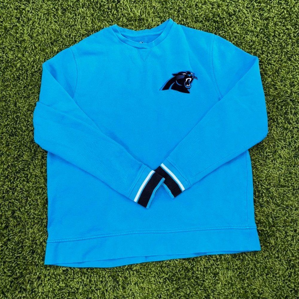 Majestic Carolina Panthers Crewneck Pullover NFL Sz XL (24Wx28L)